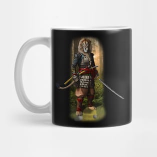 Exclusive Hand Drawn Samurai Lion | Samurai Collection Item-7 (Lion) | by Rendigart Studio Mug